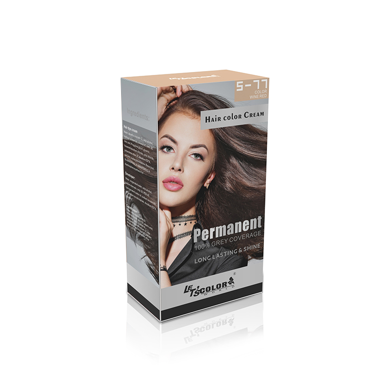 Creme de cor de cabelo de uso doméstico nutritivo Nougat Brown